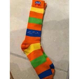 Republican Elephant Striped Knee High Socks Multicolor Signature Embroidered